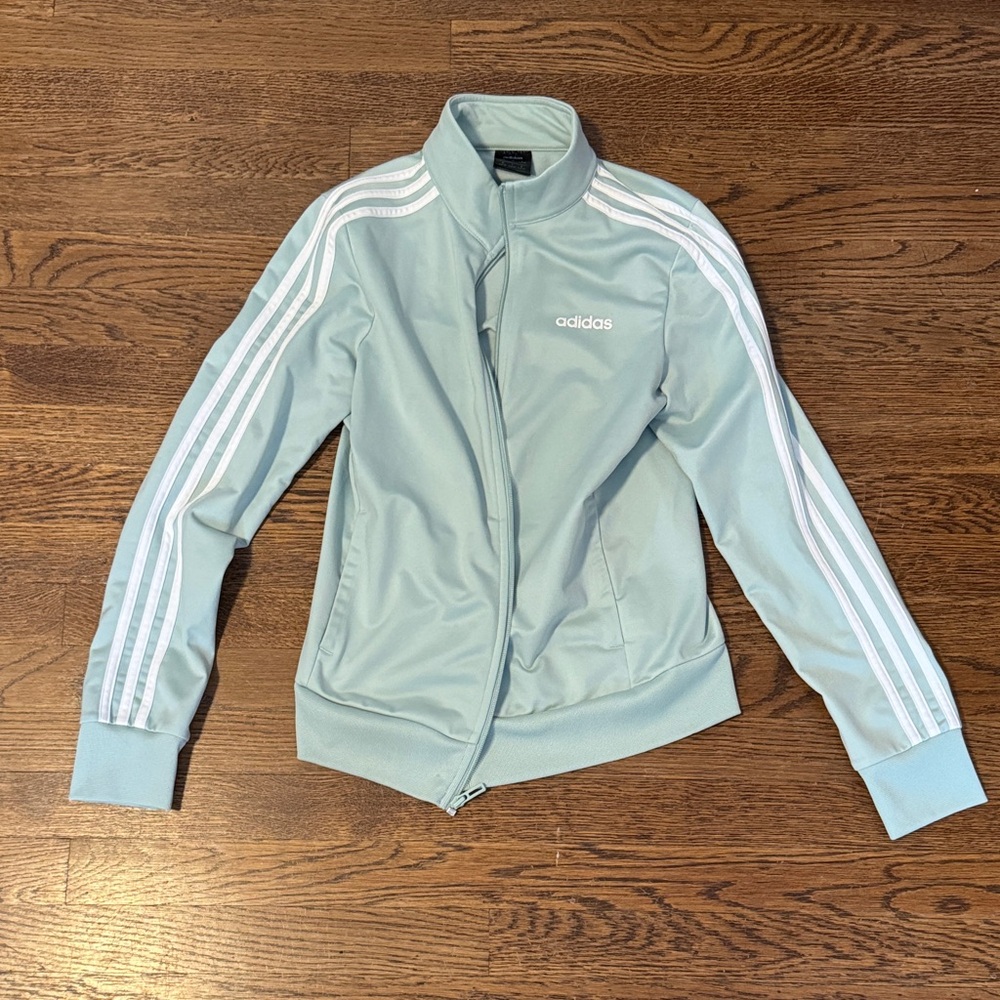 Adidas Women's mint green zip up jacket